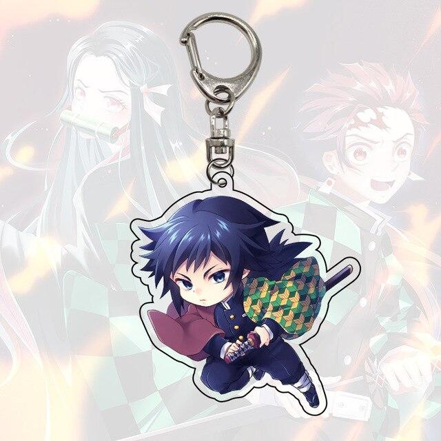 Аниме Demon Slayer Kimetsu No Yaiba Tanjiro Kamado брелок для косплея акриловый мультяшный брелок для ключей кулон