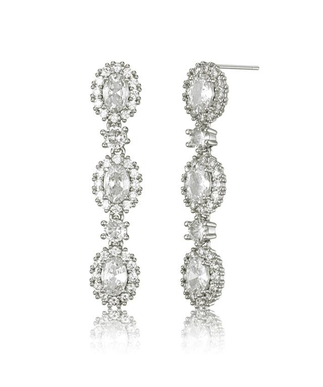 Geigerjewelry Вечерние Серьги-Капли с Блестками Gisvee163 (Булавка из серебра 925 пробы)