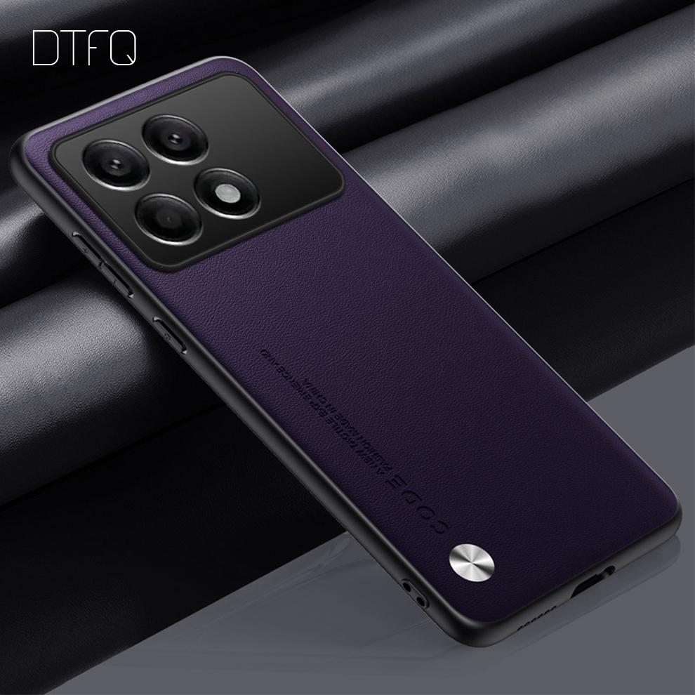 Для POCO X6 Pro 5G чехол кожаный узор задняя крышка Coque Funda противоударный роскошный кожаный чехол для Xiaomi POCO X6 Pro