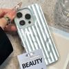 Чехол для iPhone 16 15 14 13 12 11 17 Pro Max Белый в полоску Синий Текстура складок Чехол для телефона Чехол для телефона для iPhone 16 Plus Funda