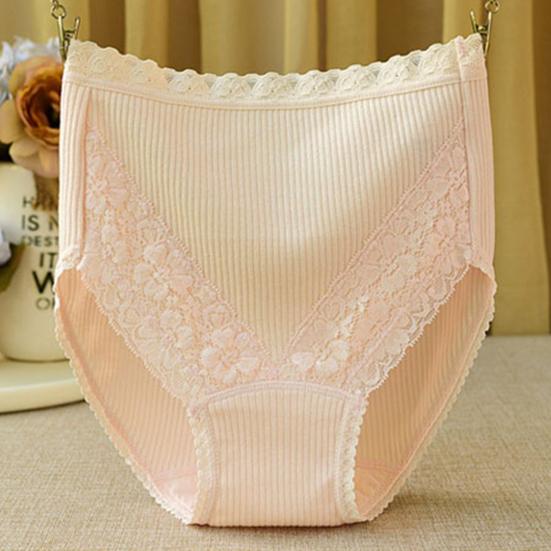 Stylish Female Panties Thin Flat Belly Moisture Wicking Solid Color High Waist Women Briefs Inside Wear