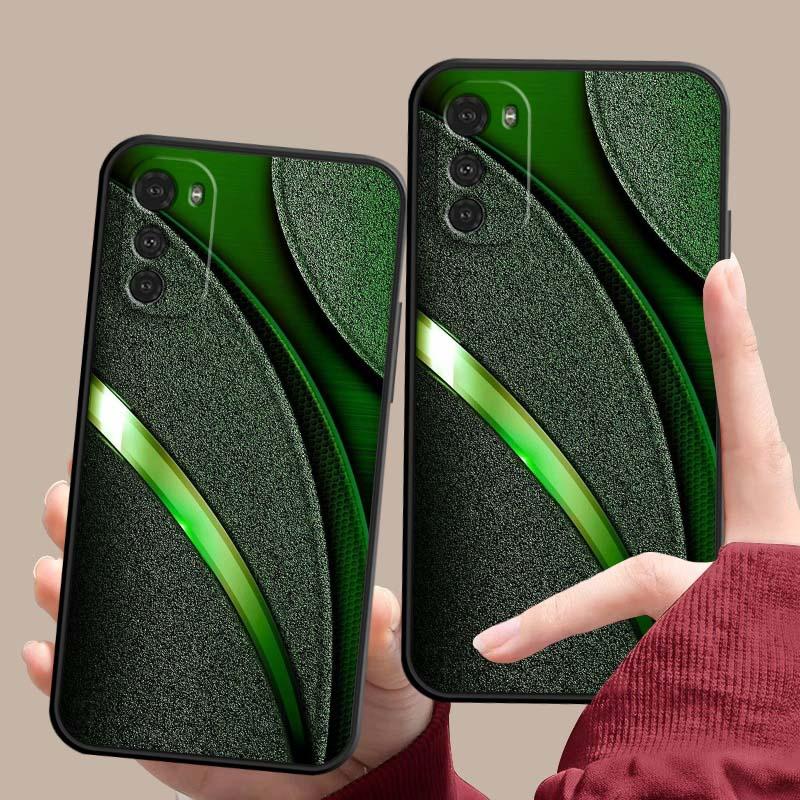 Художественный металлический узор Чехол для телефона Motorola G85 Edge 50 G24 G35 G14 G04 40 G72 G34 G G54 G13 G32 5G Черный
