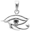 [Shinjuku Gin No Kura] Eye of Horus Silver 925 Pendant with Black Stone, Pendant Top (No Chain)