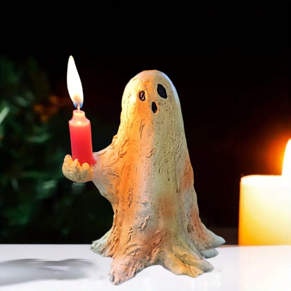 1pc Resin Small Ghost Sculpture Horror Halloween Party Home Decorations Arts and Crafts Statues