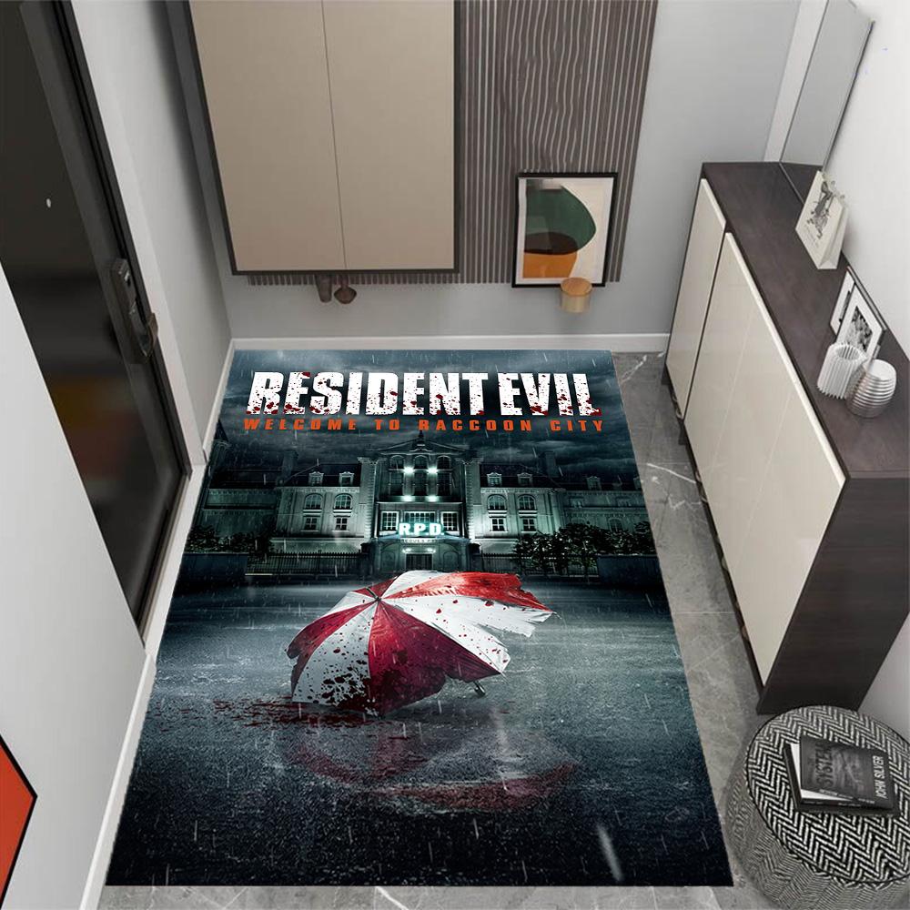 Resident Evil: Umbrella Horror Carpet Design for Dormitory Kitchen Playrooms Balcony Antislip Carpet Decorate Offices Gift for Festivals