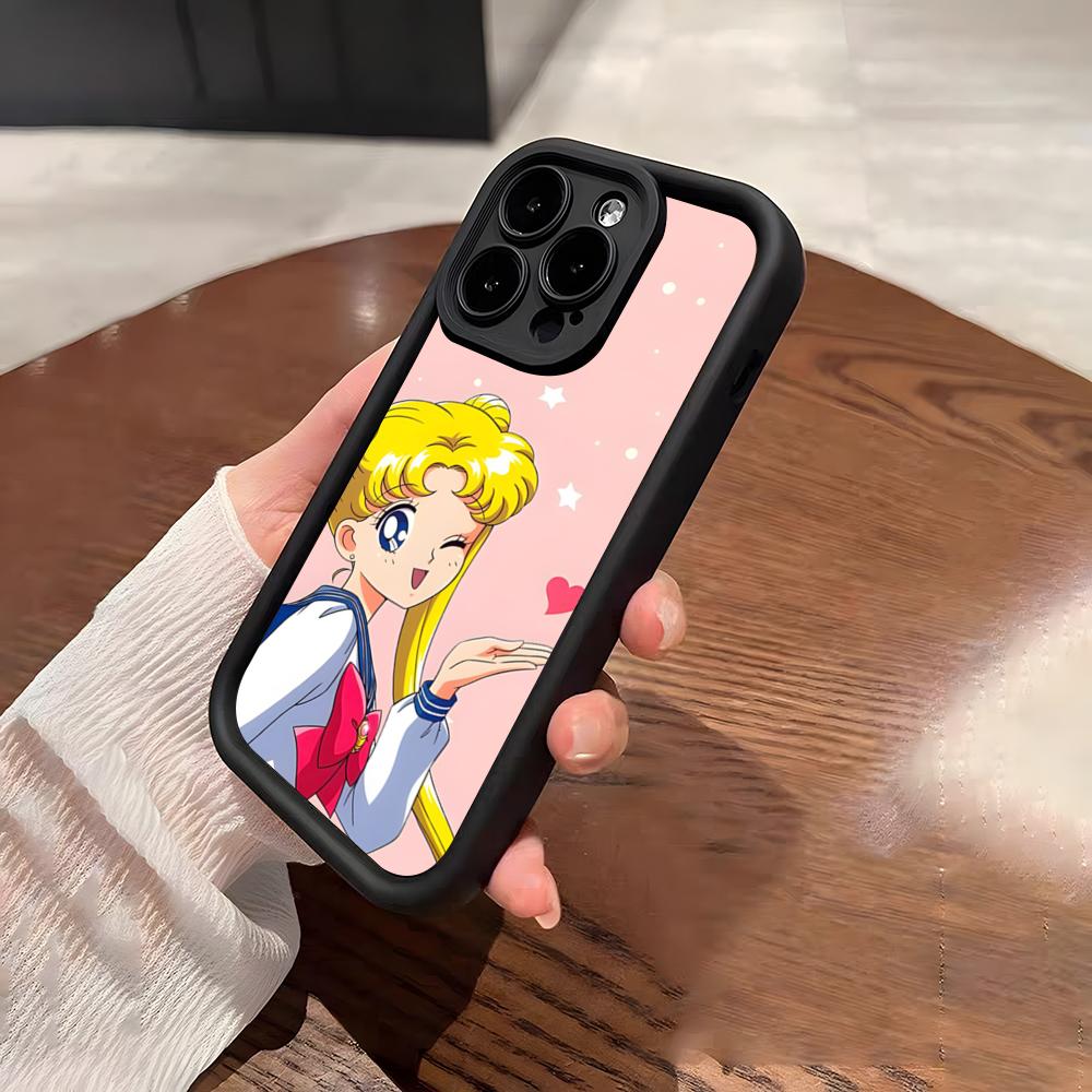 Cartoon S-Sailor Moons Phone Case For IPhone 17 Pro Max 15 Pro 16 14 Plus 12 13 Mini 11 Pro Shockproof Soft Cover