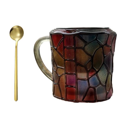 Picture Book Cup 3D Book Stacking Mug Hand-Drawn Literary Coffee Cup for Book Lovers Teachers Librarians