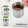 Набор из нержавеющей стали со складной ручкой и сумкой для хранения, переносная чашка с карабином для дома, кемпинга, воды, кофе, напитков, для походов, пикников