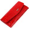 Attractive Women's Purse Made of Genuine Leather with Snake Embossing CANPELLINI 21699 Red