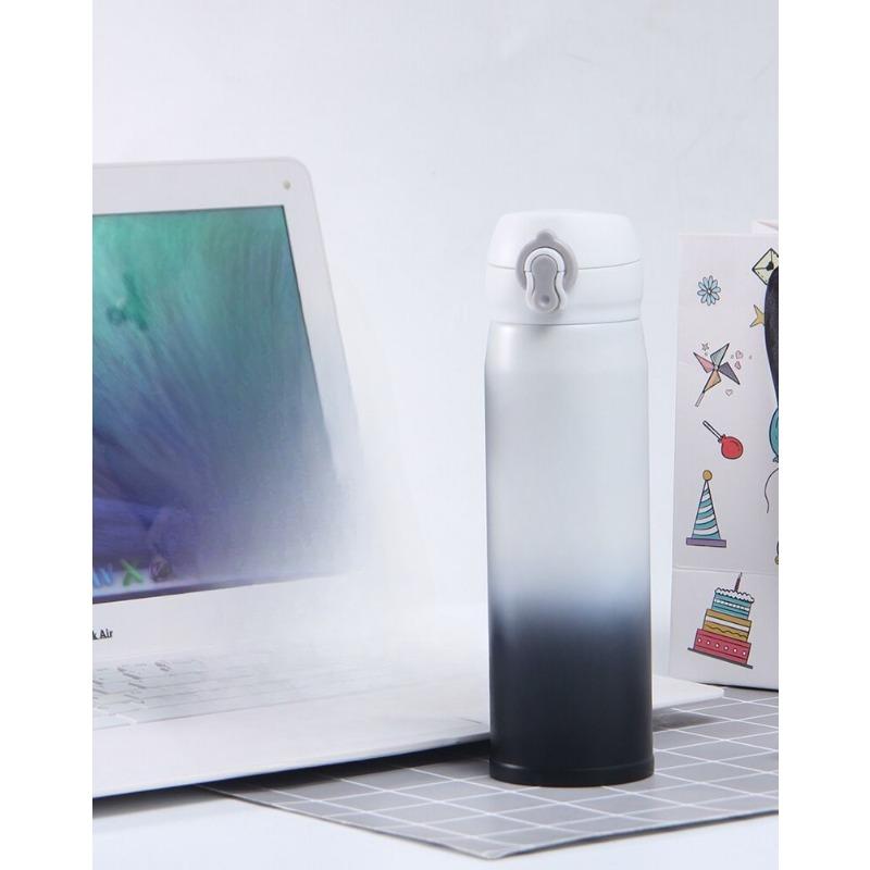 304 Stainless Steel Gradient Bounce Vacuum Thermos Cup Outdoor Portable Lock Water Cups for Male and Female Students.