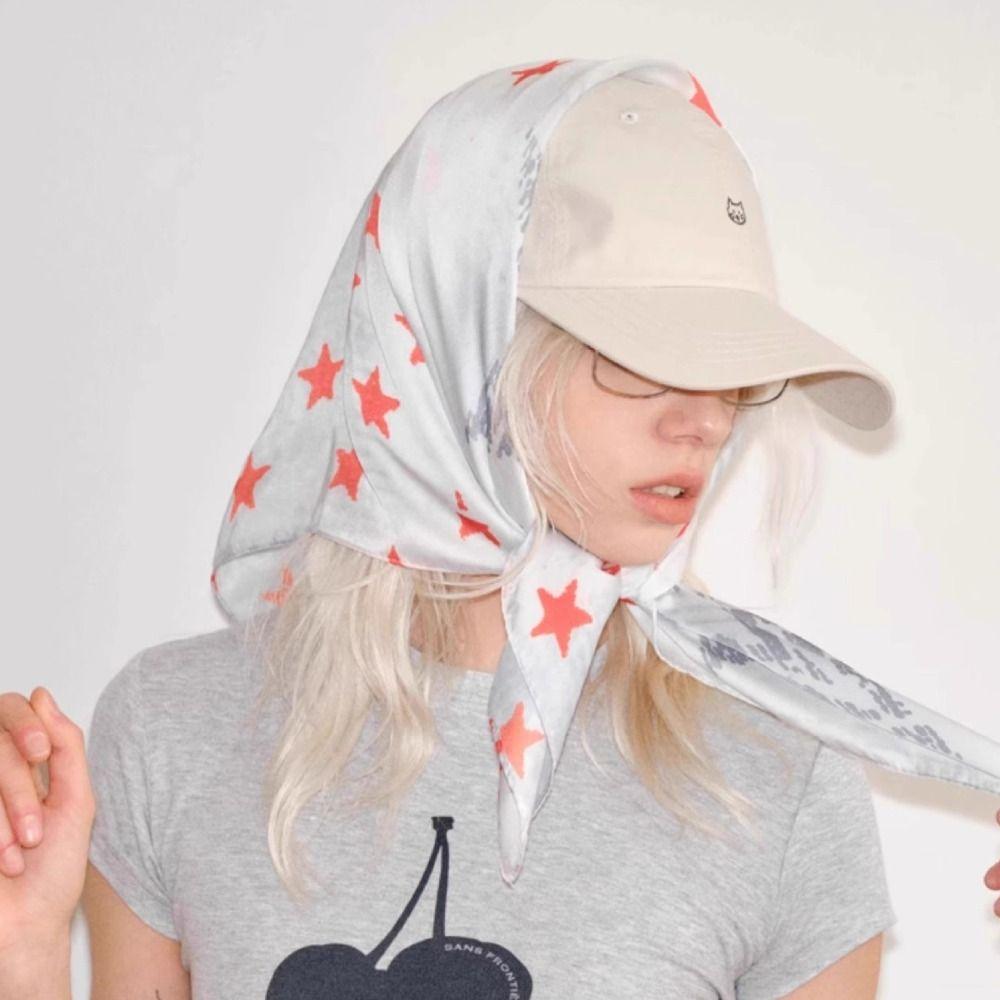 Звездный леопардовый платок-бандана, универсальный, в стиле панк, изысканный тюрбан с принтом Y2k, для отпуска