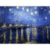 River Starry Sky Scenery DIY Digital Painting By Numbers Modern Wall Art Canvas Painting Unique Gift Home Decor 40x50cm