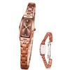 OLEVS Women's Waterproof Watch, Popular, Slim, Rose Gold, Sparkling, Cute, Japanese Quartz Movement, Lightweight, Tungsten Plated [Parallel Import]