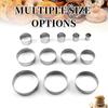 12PCS/Set Stainless Steel Round Cake Mold Baking Mousse Ring Kitchen Cutter DIY Cake Ring Tools Tools Pizza Cooking Cookie