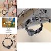 High-end Black Beaded Bracelet Exquisite Chinese Style Resin Stone