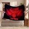 Eintracht Frankfurt Personalized Fleece Blanket With Football Logo, Custom Name Text Soft Warm Home Throw Blanket