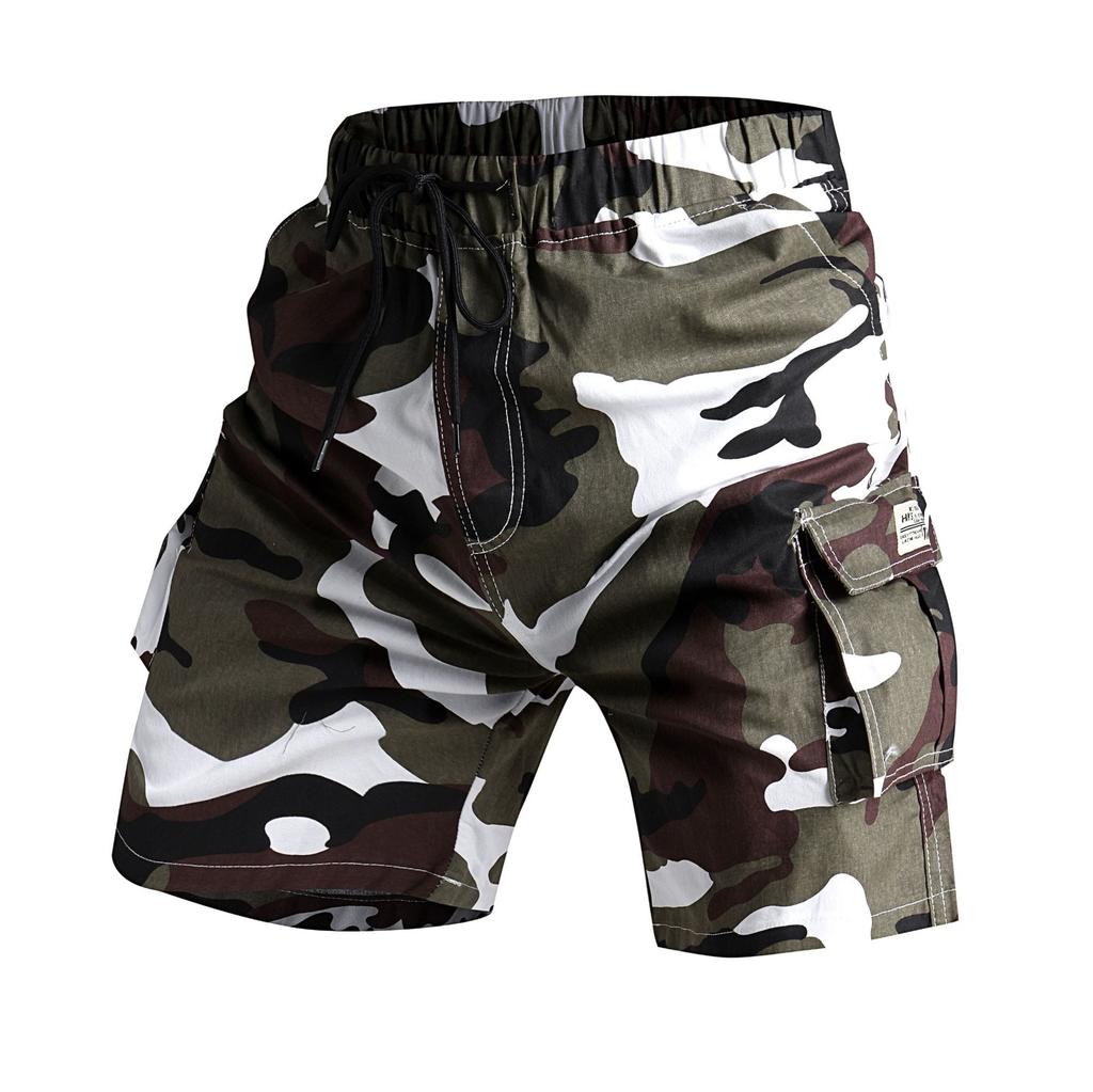 Men's Casual Shorts Al Cargo Shorts Male Hiking Fishing Five Point Camo Joggers Shorts