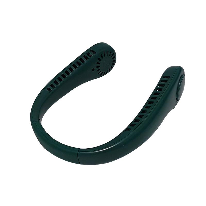 Мини-вентилятор на шею без листьев, удобный, 1200 мАч, 3 скорости ветра, зарядка через USB, охлаждающий вентилятор, подходит для занятий спортом на открытом воздухе