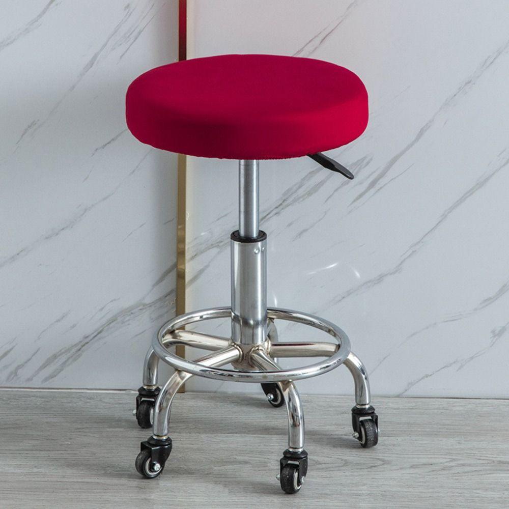 Thickened Round Chair Cover Solid Color Chair Slipcover Chairs Accessories Protector