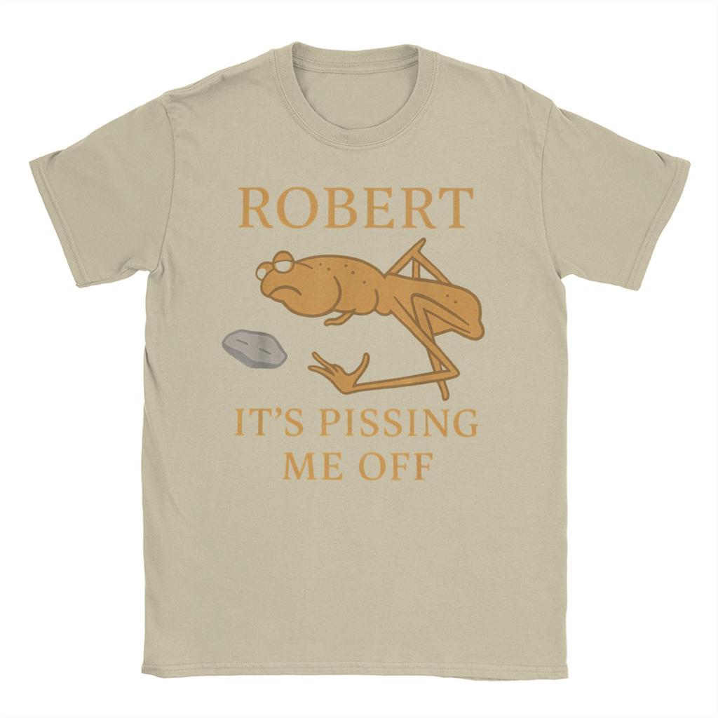 Футболки Robert Pissing Me Off для мужчин и женщин Маркус Червяк Потрясающие хлопковые футболки с круглым вырезом с коротким рукавом 6XL Одежда