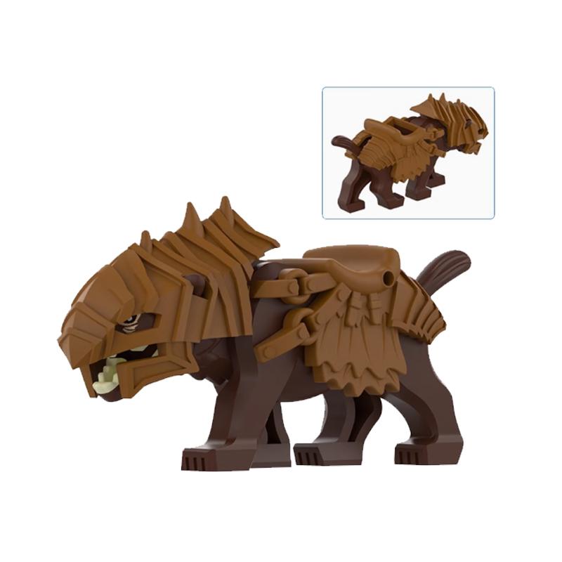 MOC Medieval Animal Zoo Farm Dragon Action Figures Building Blocks Gold Red Dragons Wolf Snake Monsters Beast Bricks Toys Gifts