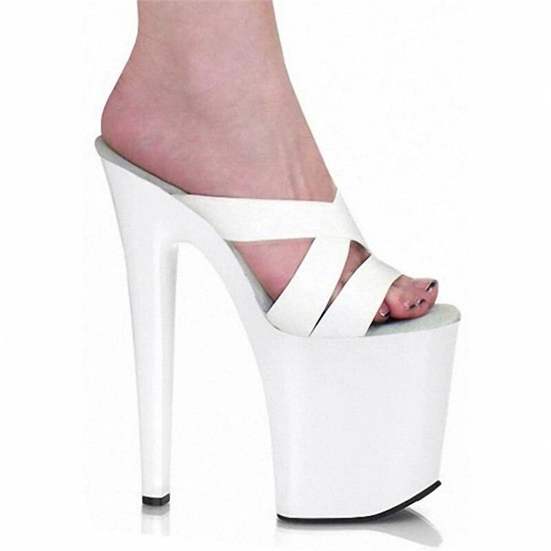 Женские танцевальные сандалии на платформе, каблук 20 см, платформа до щиколотки 10 см, пикантная обувь на платформе с цветком розы YKC