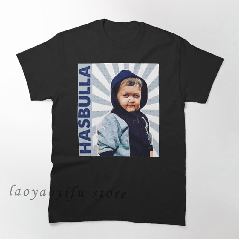 Классическая футболка Hasbulla Fighting Meme, мини-футболка Khabib Blogger, забавные футболки с рисунком, футболка унисекс из полиэстера, кавайная одежда на заказ