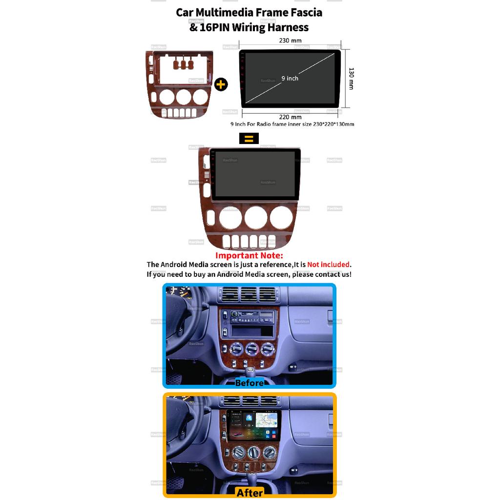 Рамка для Android-магнитолы автомобиля для Mercedes-Benz M-Class W163 ML230 ML270 ML320 ML430 1997-2001 Жгут проводов питания Декодер Canbus Аксессуары для магнитолы 4