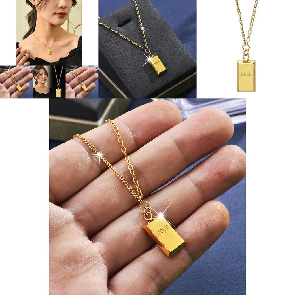 Elegant Gold-plated Titanium Steel Clavicle Chain Necklace For Trendy Women