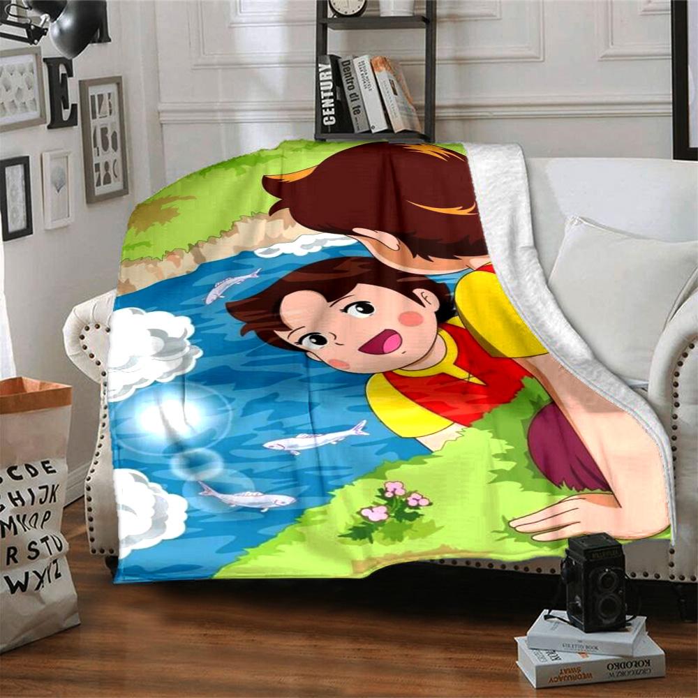Friendship River Flannel Blanket Super Soft Warm Cozy Blanket For Sofa Bed Office Travel Allseason Home Decor Gift
