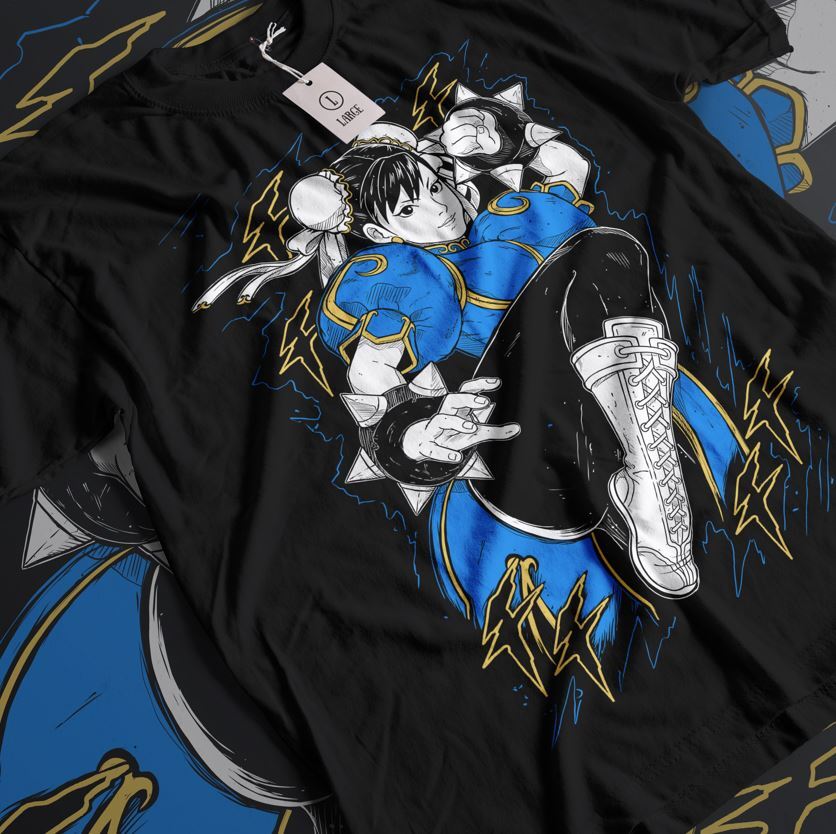 Chun Li Tshirt Street Fighter Vs King Of Fighters Snk Anime Gift Shirt All Size