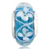 925 Sterling Silver Charm Shimmering Radiant Effervesence Heart Wavy Fancy Murano Glass Bead Fit Popular Bracelet Jewelry