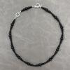 Elegant Black Agate Beaded Bracelet & Necklace: European-American Style, High-End Design, Light Luxury, Cool Temperament