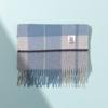 RECLOW RECLOW LAND 100% Cashmere Check Muffler Blue