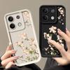 Pure Color Floral Print Matte Soft Case For Xiaomi 14T 13T Poco F6 X6 Pro Redmi Note 14 13 Pro 12 11 10 TPU Shockproof Lens Protection Phone Cover