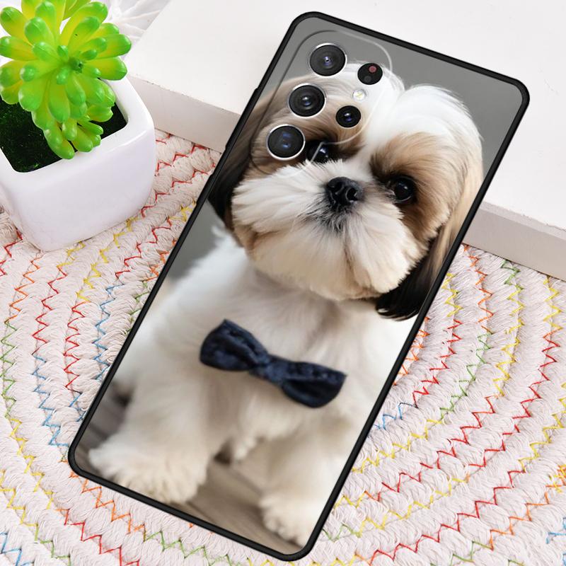 Мультяшный чехол для телефона с собакой Ши-тцу для Samsung Galaxy note 10 pro S26 Ultra S23 S24 FE S25 S21 S22 PLUS ударопрочный