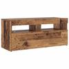 Vidaxl Szafka Pod Tv Z Oświetleniem Led, Stare Drewno, 90X35X40 Cm