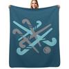 Hockey Stick Throw Blanket Spring Fall Cozy Throw Blanket for Couch