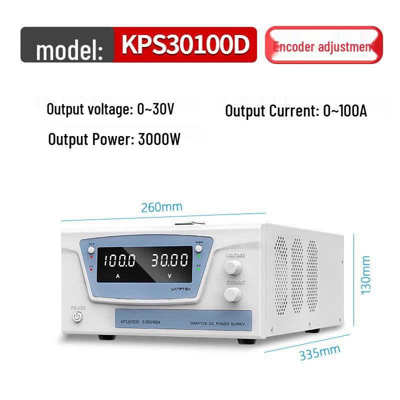 Gudong KPS30100D 30V 100A Adjustable DC Power Supply for Laboratory and Battery Charging