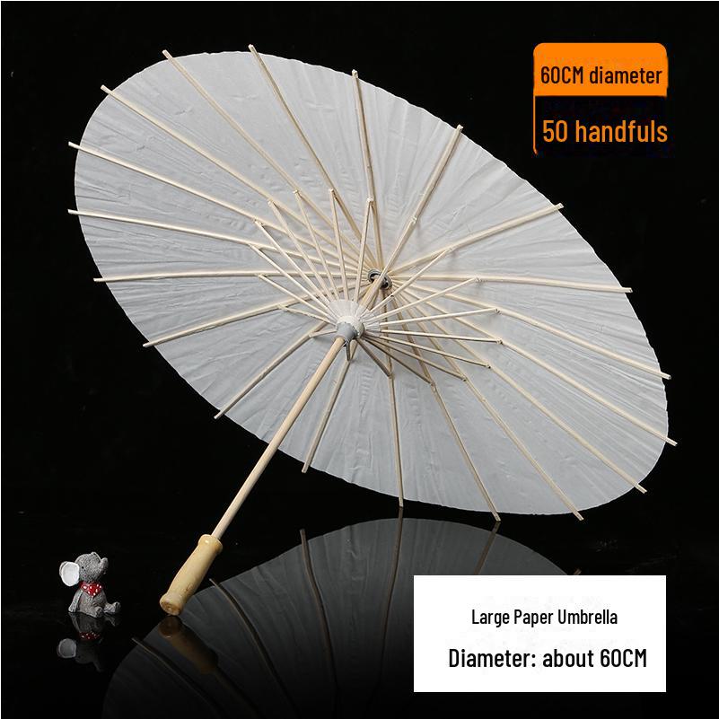 Детский зонтик из белой бумаги, расписанный вручную, в древнекитайском стиле, занятие по рукоделию для детского сада