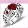 Элегантные женские женские украшения из страз в форме сердца принцессы обручальное кольцо
