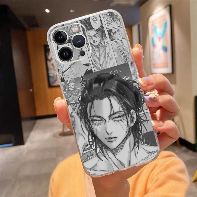 Eren Yeager attack on titan Phone Case Carcasa Funda For iPhone 17 Pro Max 17 Air 16 15 14 13 Pro Max 15 16 Pro 15Plus Case