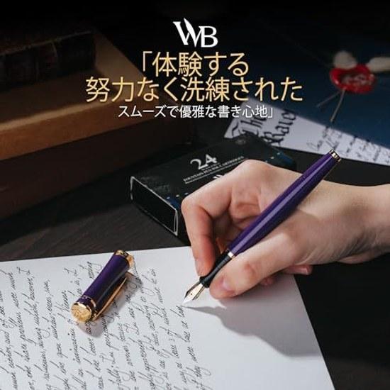 Набор перьевых ручек Wordsworth Black, средний размер пера, 6 картриджей с чернилами, конвертер для заправки, подарочный футляр, для ведения дневника, каллиграфии, гладкое письмо, бархат