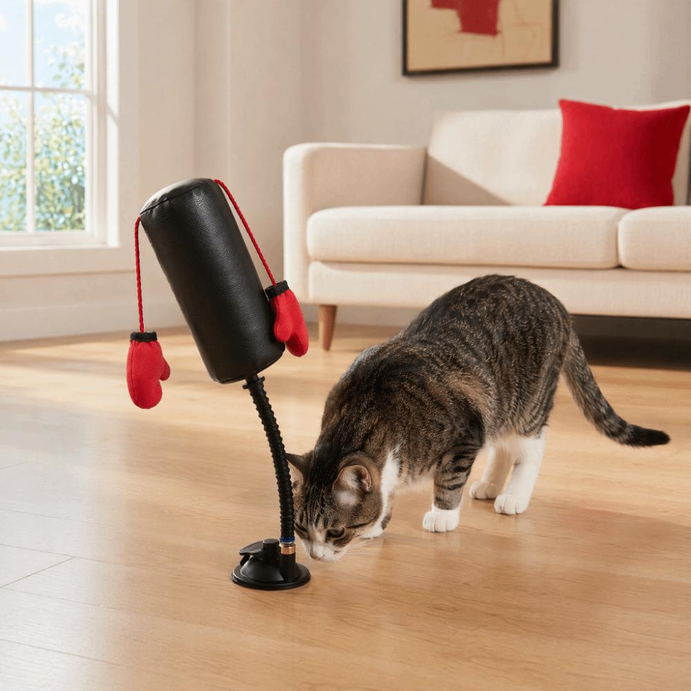 Suction Cup Cat Boxing Toy Scratch Trainer Interactive Cat Toy Cat Boxing Game Kitten Teasing