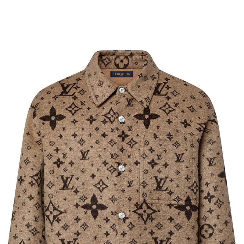 Louis Vuitton 2010s monogram buttoned shirt jacket 1AFYF4