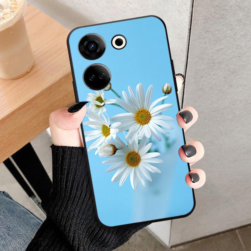Для Tecno Camon 20 4G Чехол-крышка Для Camon 20 Pro 4G Fundas Черный Мягкий Силикон ТПУ Защитный Чехол для Телефона Camon20 Оболочка Coque