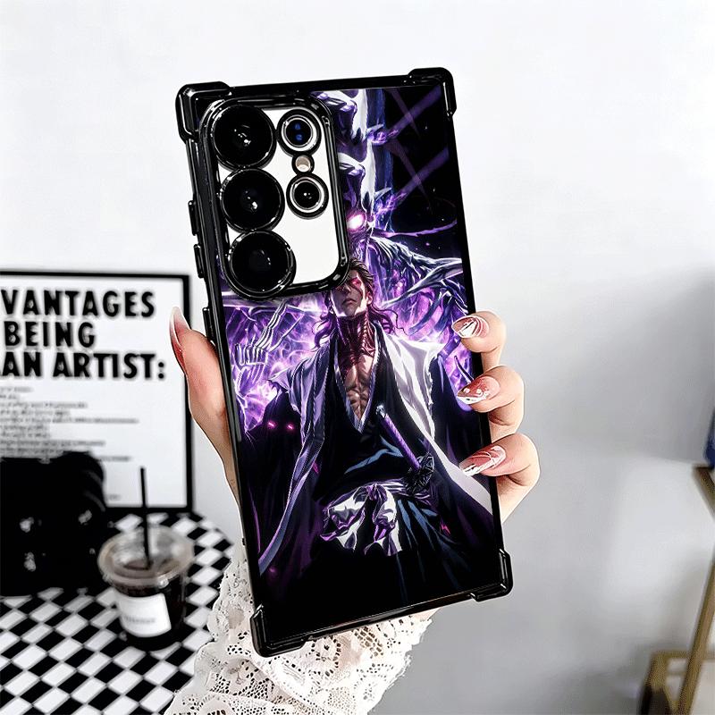 Bleach Aizen Sousuke Plating Phone Case For Samsung Galaxy S24 S25 FE S26 Edge S23 Ultra S22 S21 Plus S20 Anti-Fall Airabag Cove