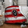 Sheffield Team Crest Flannel Blanket, Soft Polyester, Modern Design, All-Season for Camping, Travel, Gifts for holidays or birthdays