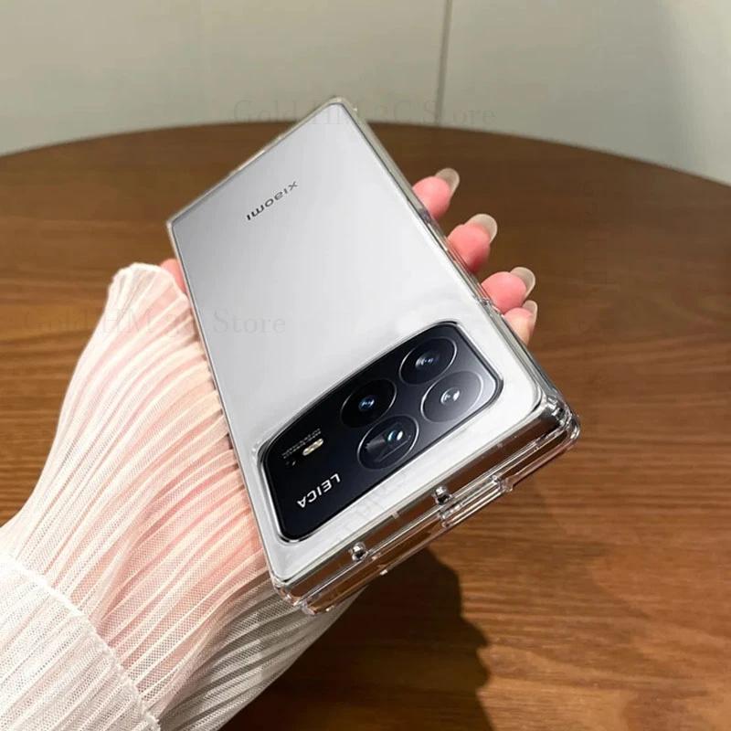 Для Xiaomi Mix Fold 4 HD Прозрачный чехол для телефона для Mi Mix Fold 3 2 Жесткий защитный чехол для ПК для Mix Fold 2 Прозрачный прочный чехол для Mix Fold 4 3 2 Fundas