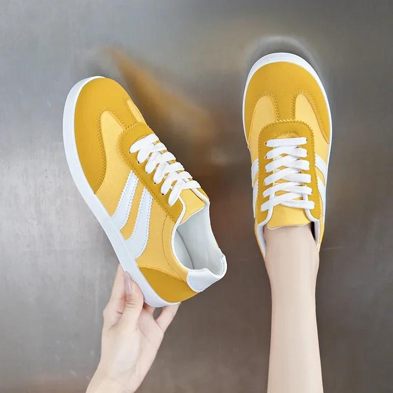 Мода Женская Мода Белые Полосатые Дышащие Кроссовки Легкие Нескользящие Спортивные Туфли для Женщин Зеленые На шнуровке Повседневные Кроссовки